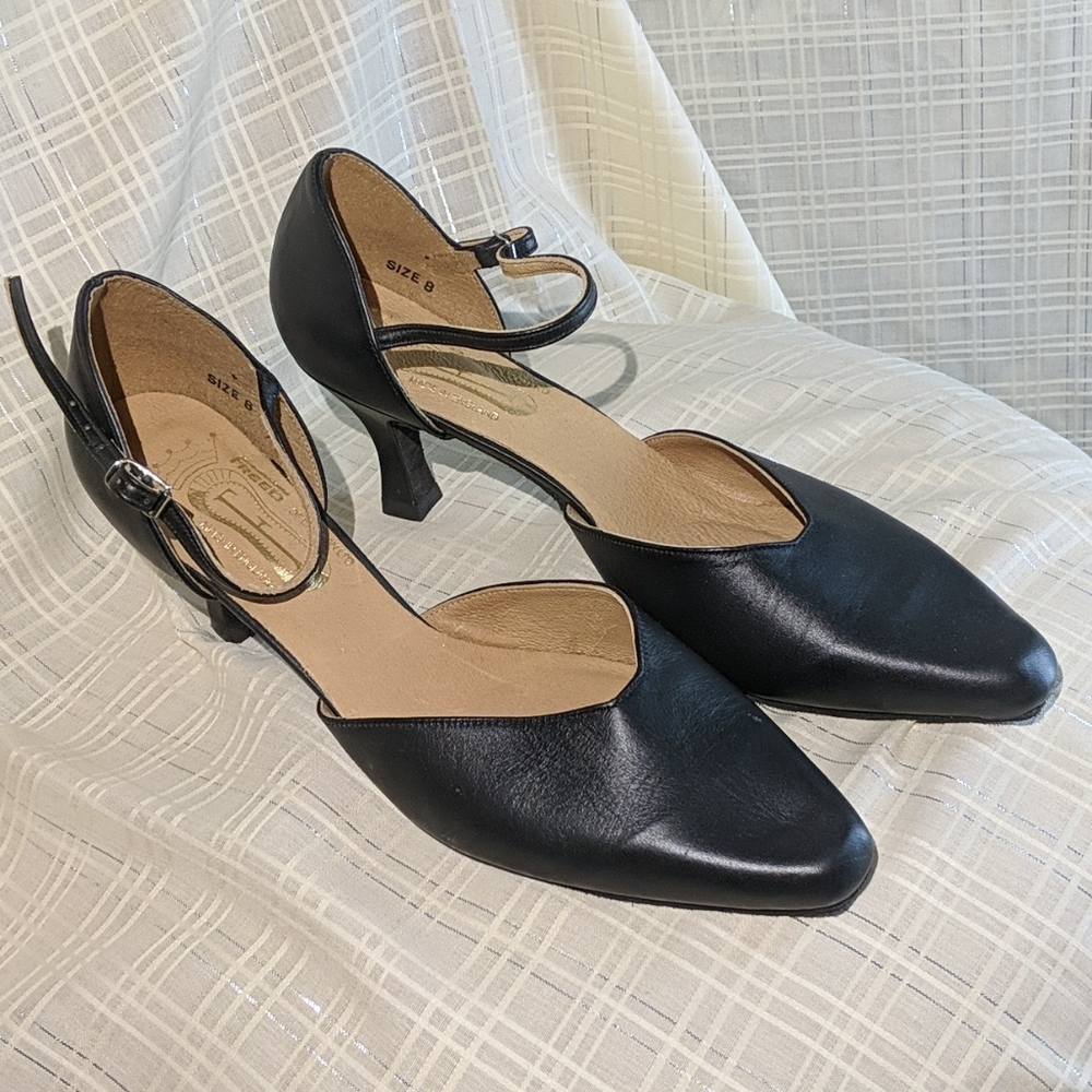 Hand Lasted Leather Ballroom Dance Shoes Black 8M